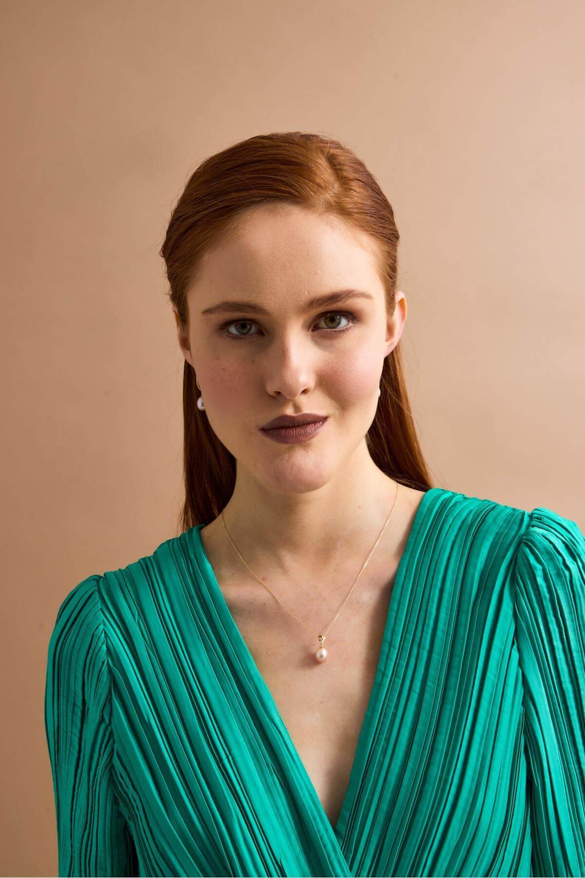 Pembe Damla Doğal İnci Kolye | | Birinci1926