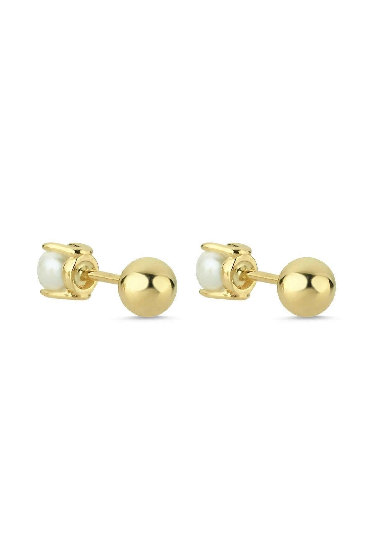 İkili Tragus Doğal İnci Çift Taraflı Piercing
