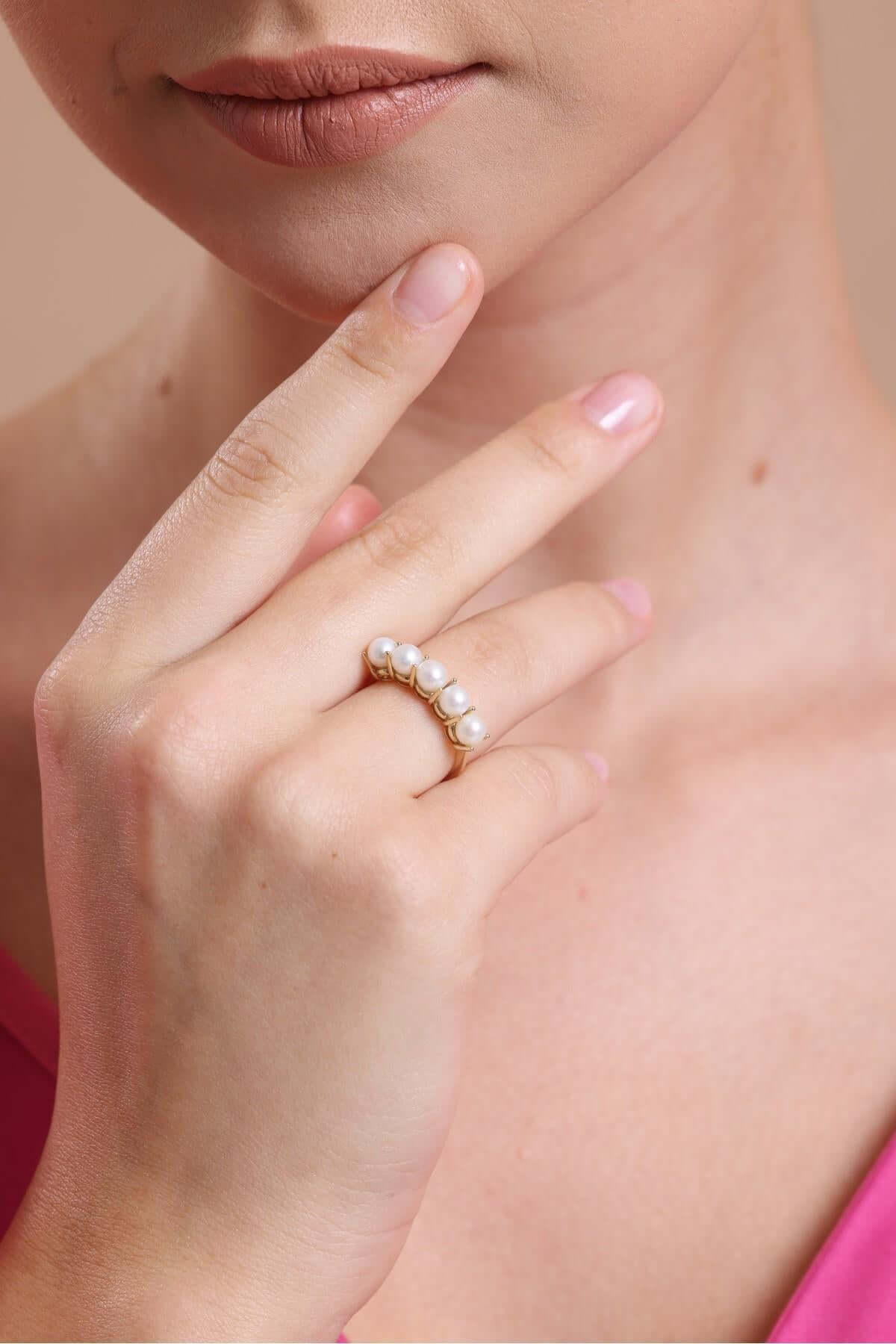 Medium Doğal İnci Yüzük