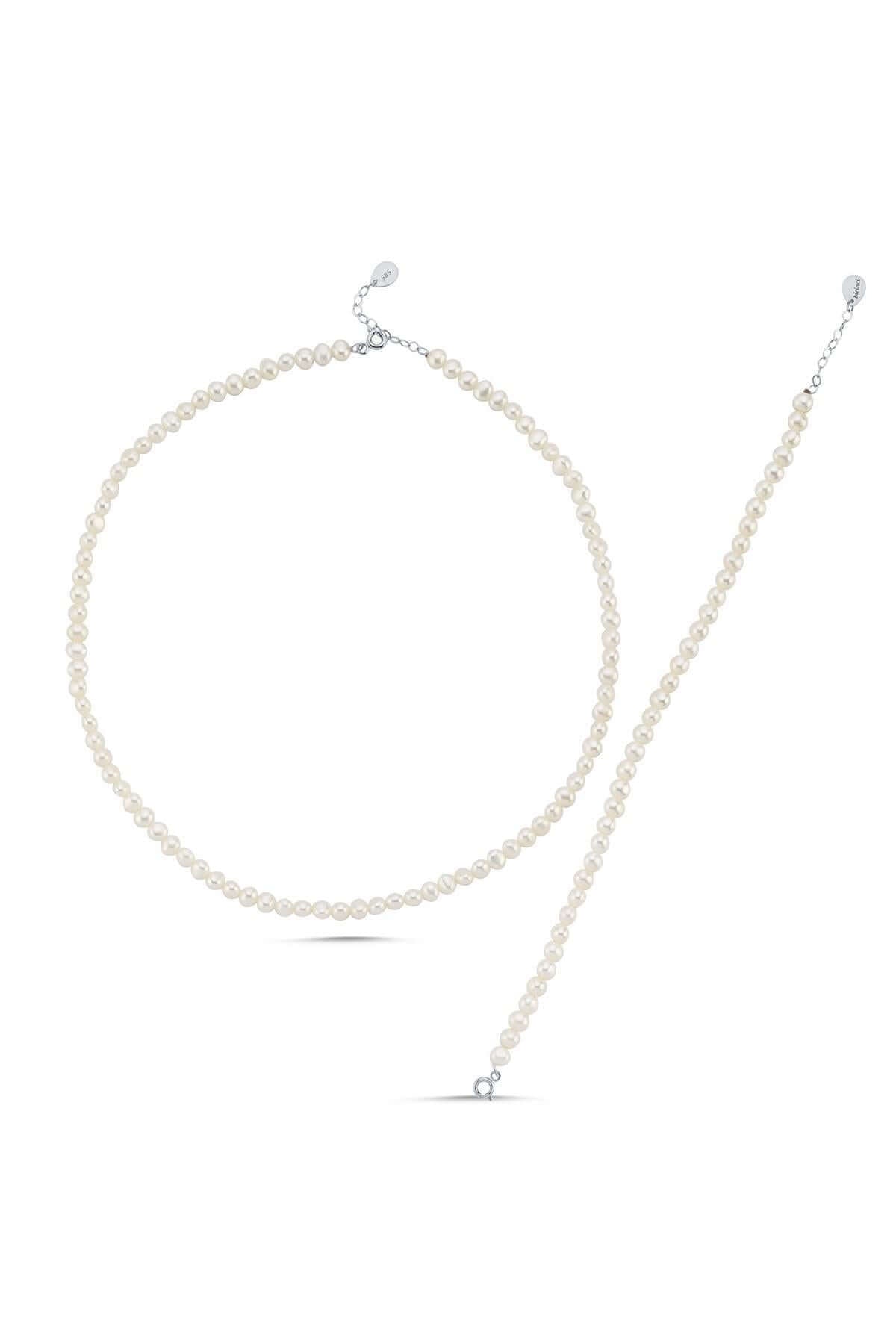 Sıralı İnci Kolye Bileklik İkili Set | | Birinci1926