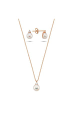 Doğal İnci 2,28 Karat Pırlantalı Küpe Kolye İkili Set | | Birinci1926