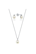 Doğal İnci 2,28 Karat Pırlantalı Küpe Kolye İkili Set | | Birinci1926