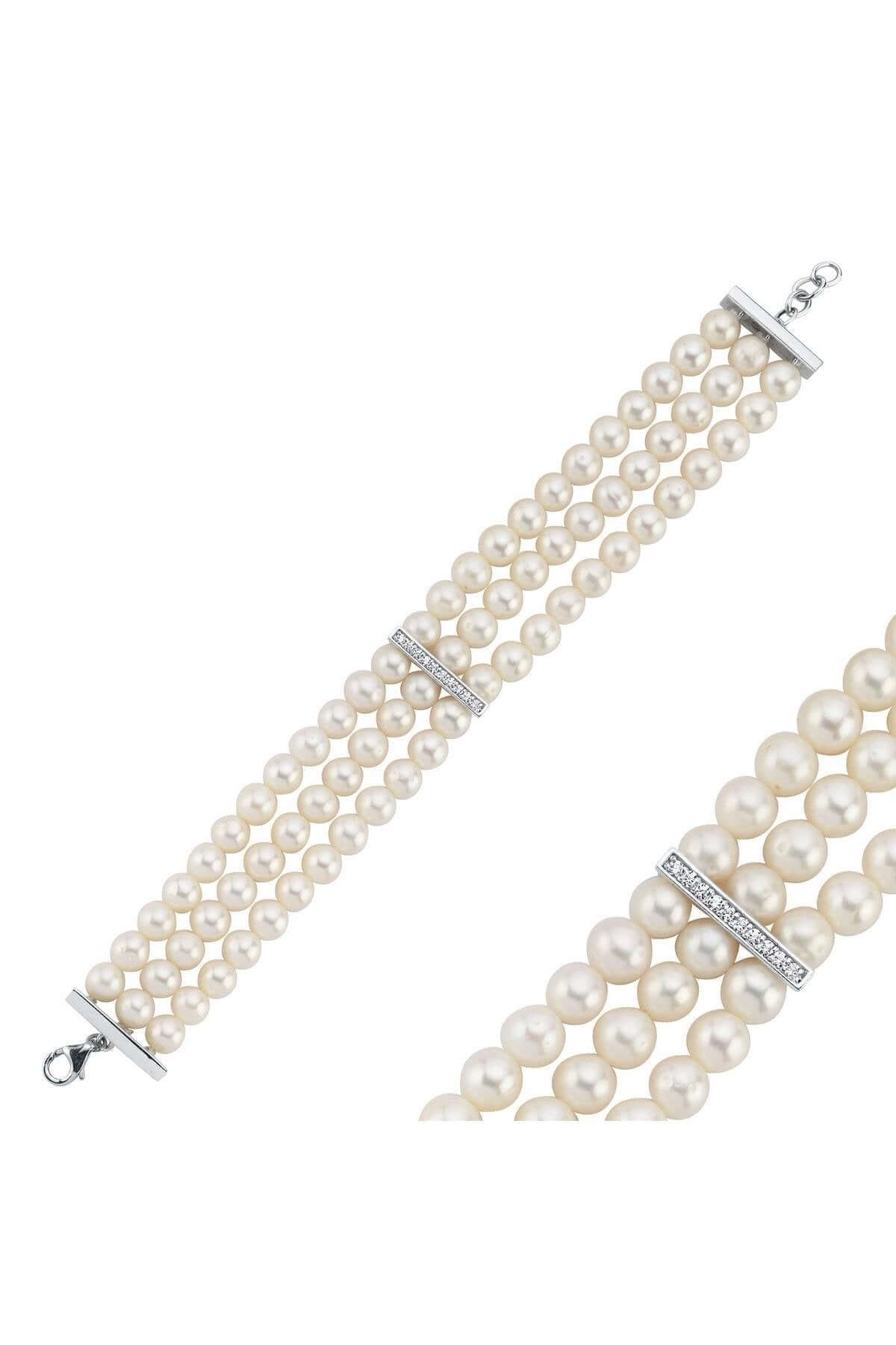 Choker Zirkon Taşlı Doğal İnci Bileklik | | Birinci1926