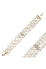 Choker Zirkon Taşlı Doğal İnci Bileklik | | Birinci1926