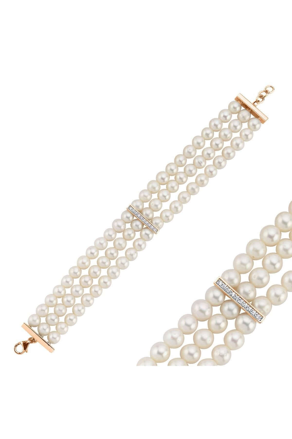 Choker Zirkon Taşlı Doğal İnci Bileklik | | Birinci1926