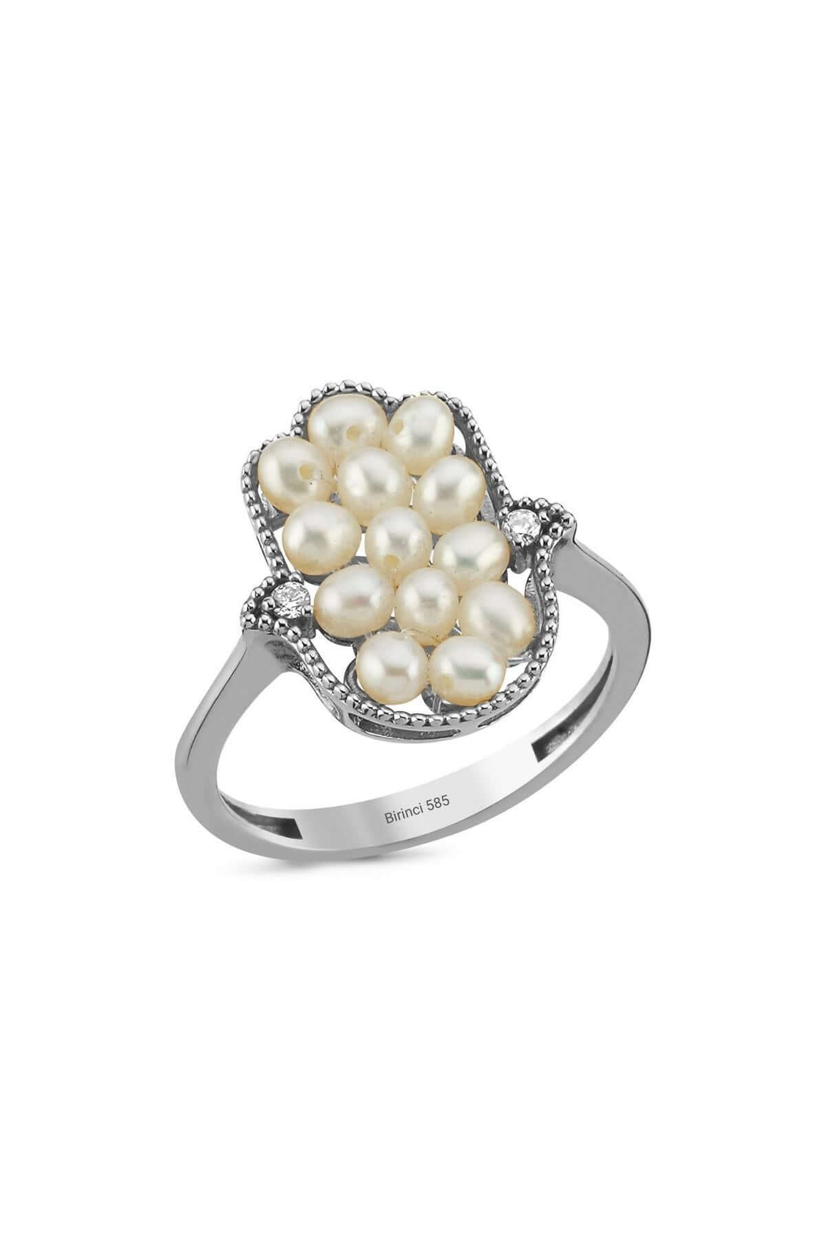 Fatma Elli Doğal 0,08 Karat İnci Pırlanta Yüzük | | Birinci1926