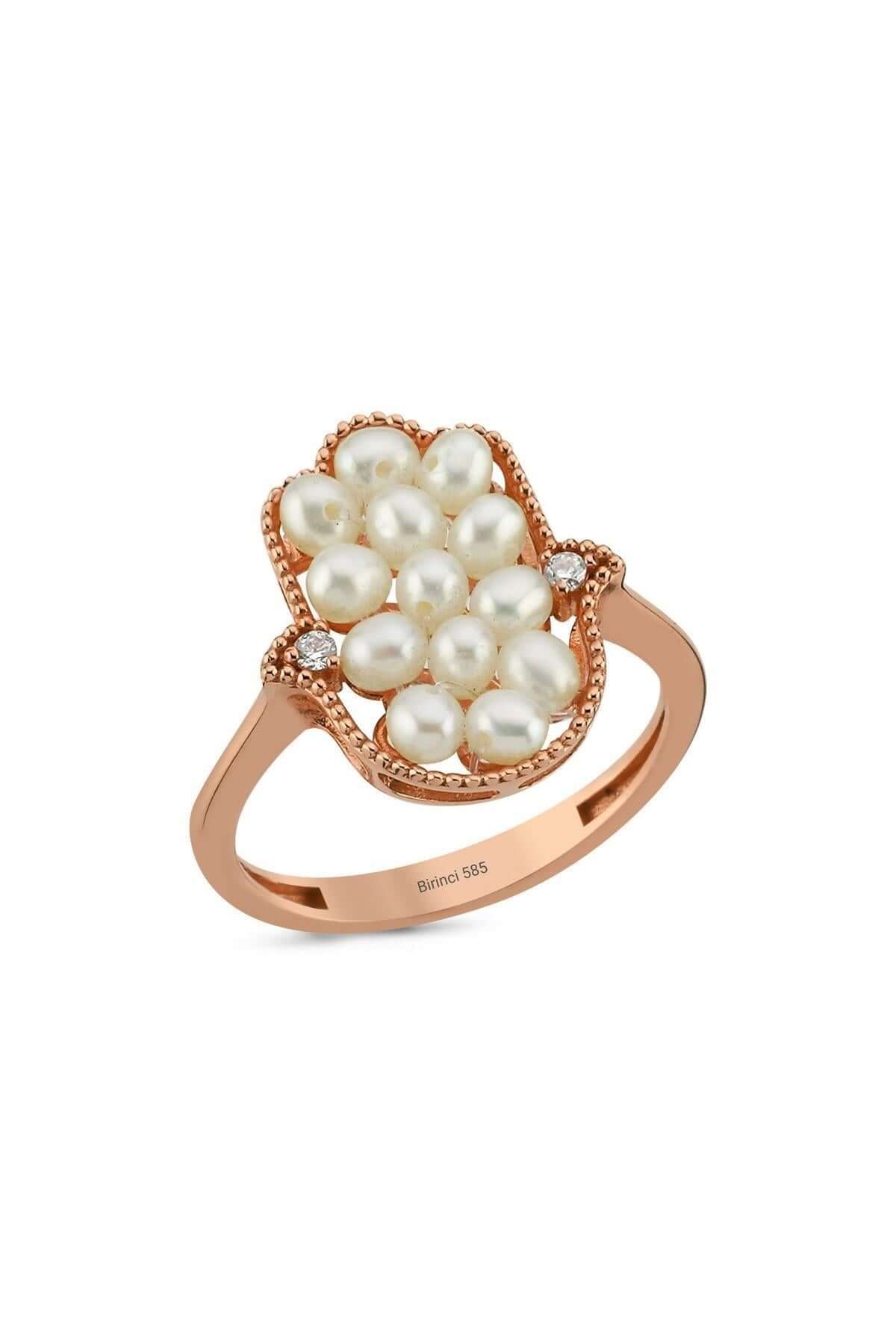 Fatma Elli Doğal 0,08 Karat İnci Pırlanta Yüzük | | Birinci1926