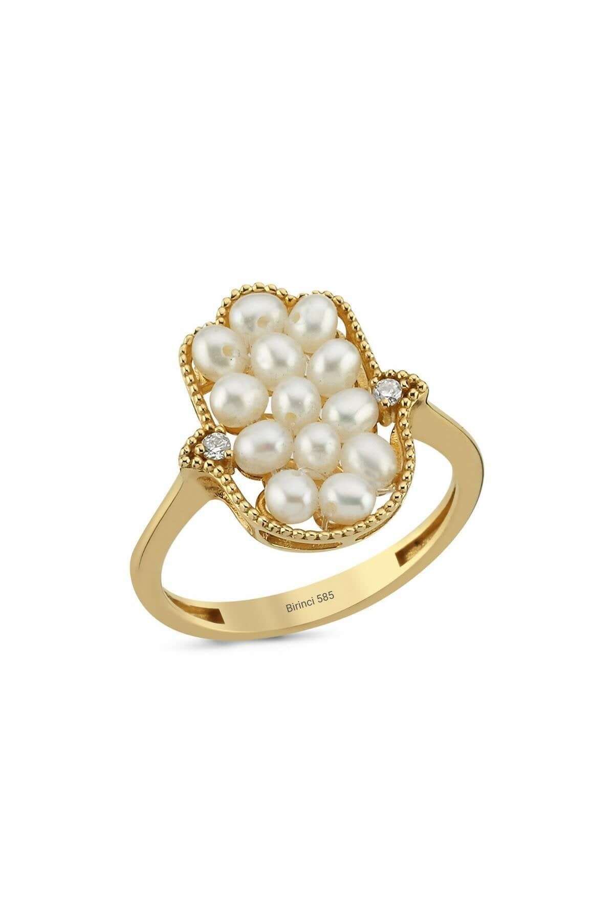 Fatma Elli Doğal 0,08 Karat İnci Pırlanta Yüzük | | Birinci1926