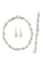 Barok İnci Kolye Bileklik Küpe Üçlü Set | | Birinci1926