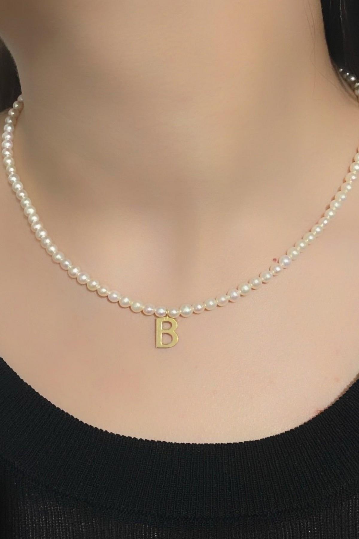 Harfli Doğal İnci Kolye | | Birinci1926