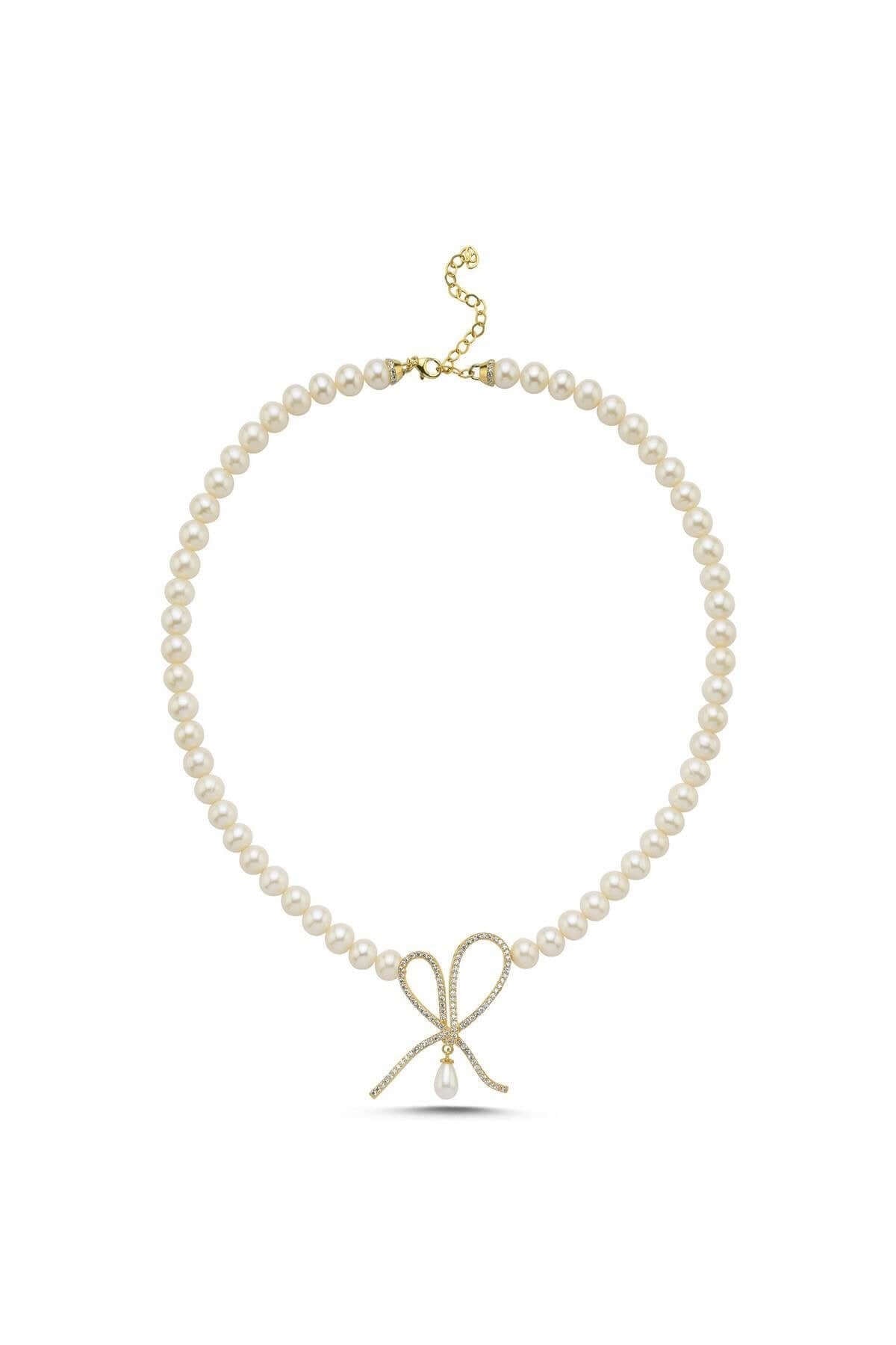 Fiyonklu Damla Sallantılı Doğal İnci Kolye | | Birinci1926