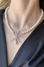 Fiyonklu Damla Sallantılı Doğal İnci Kolye | | Birinci1926