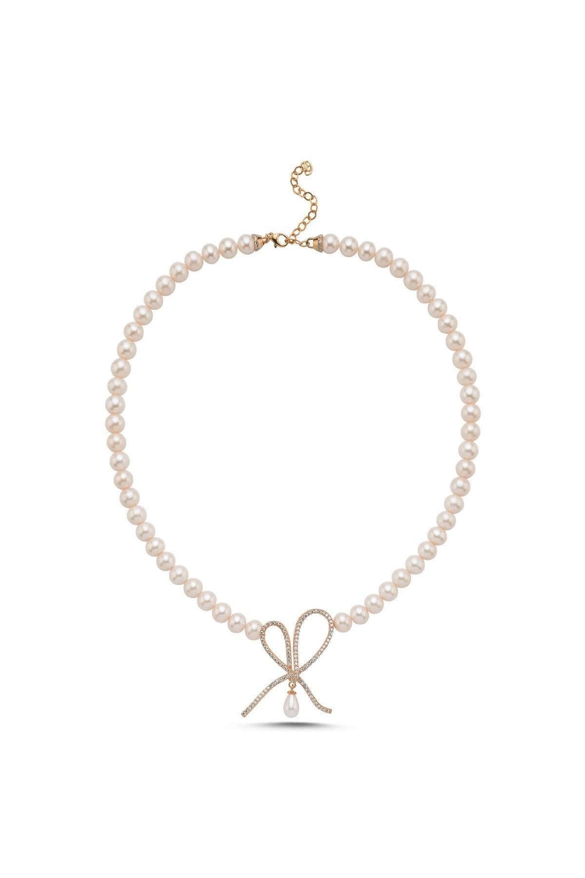 Fiyonklu Damla Sallantılı Doğal İnci Kolye | | Birinci1926