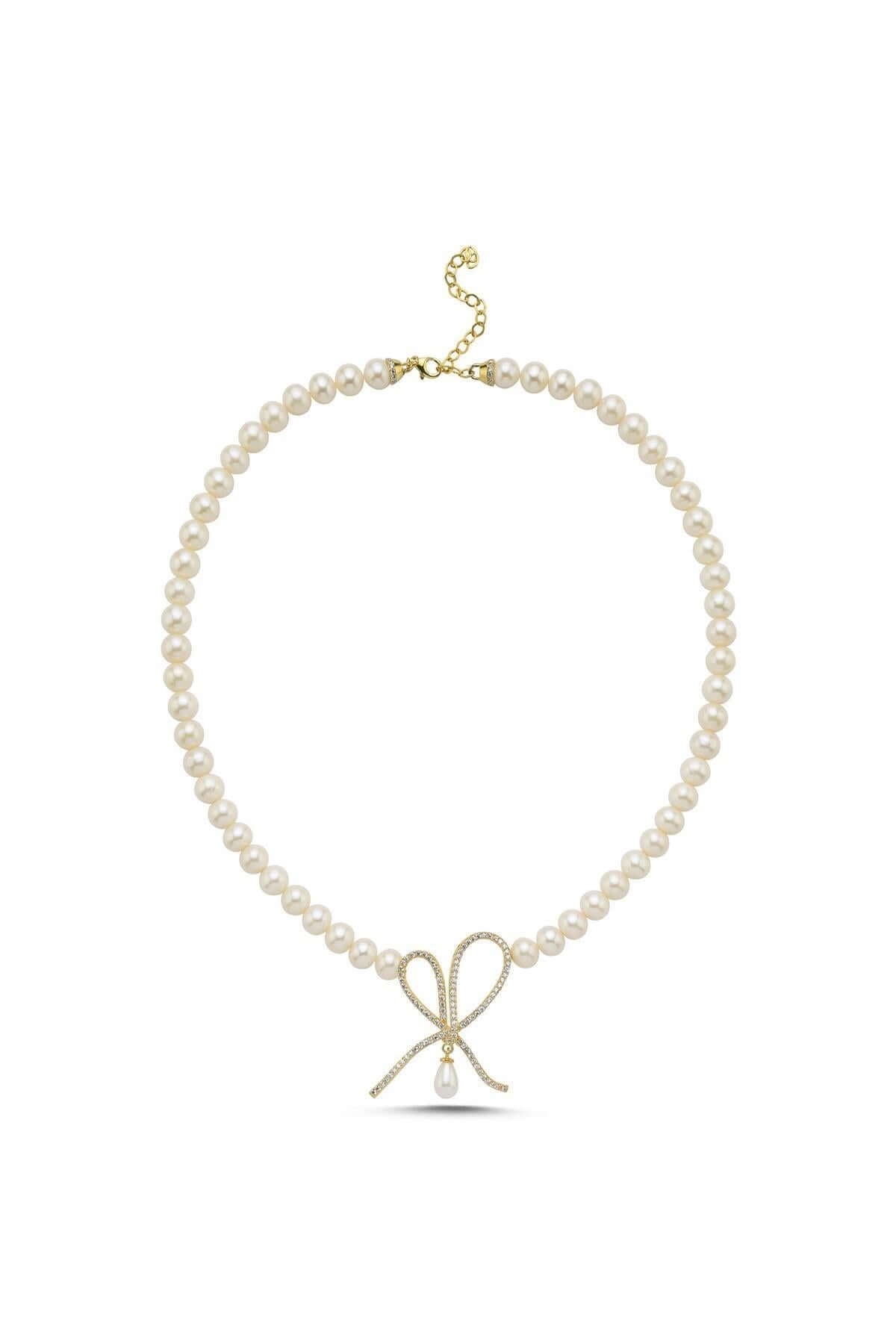 Fiyonklu Damla Sallantılı Doğal İnci Kolye | | Birinci1926