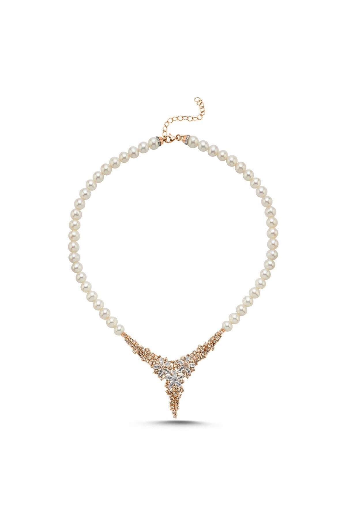 Zirkon Taşlı Doğal İnci Kolye | | Birinci1926