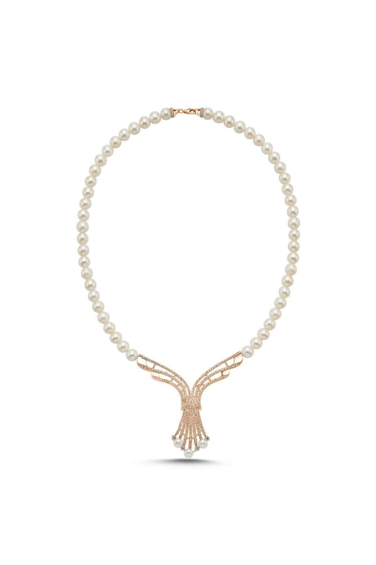 Zirkon Taşlı Doğal İnci Gerdanlık | | Birinci1926