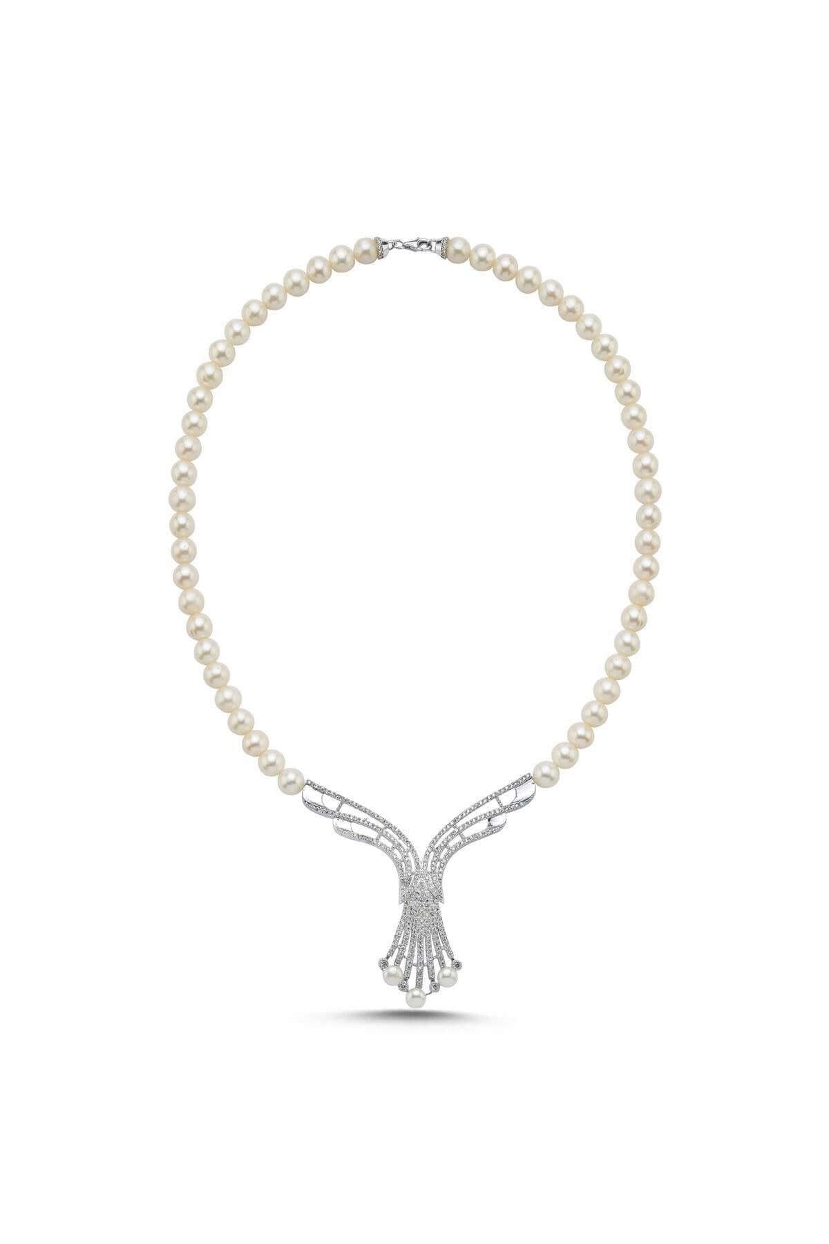 Zirkon Taşlı Doğal İnci Gerdanlık | | Birinci1926