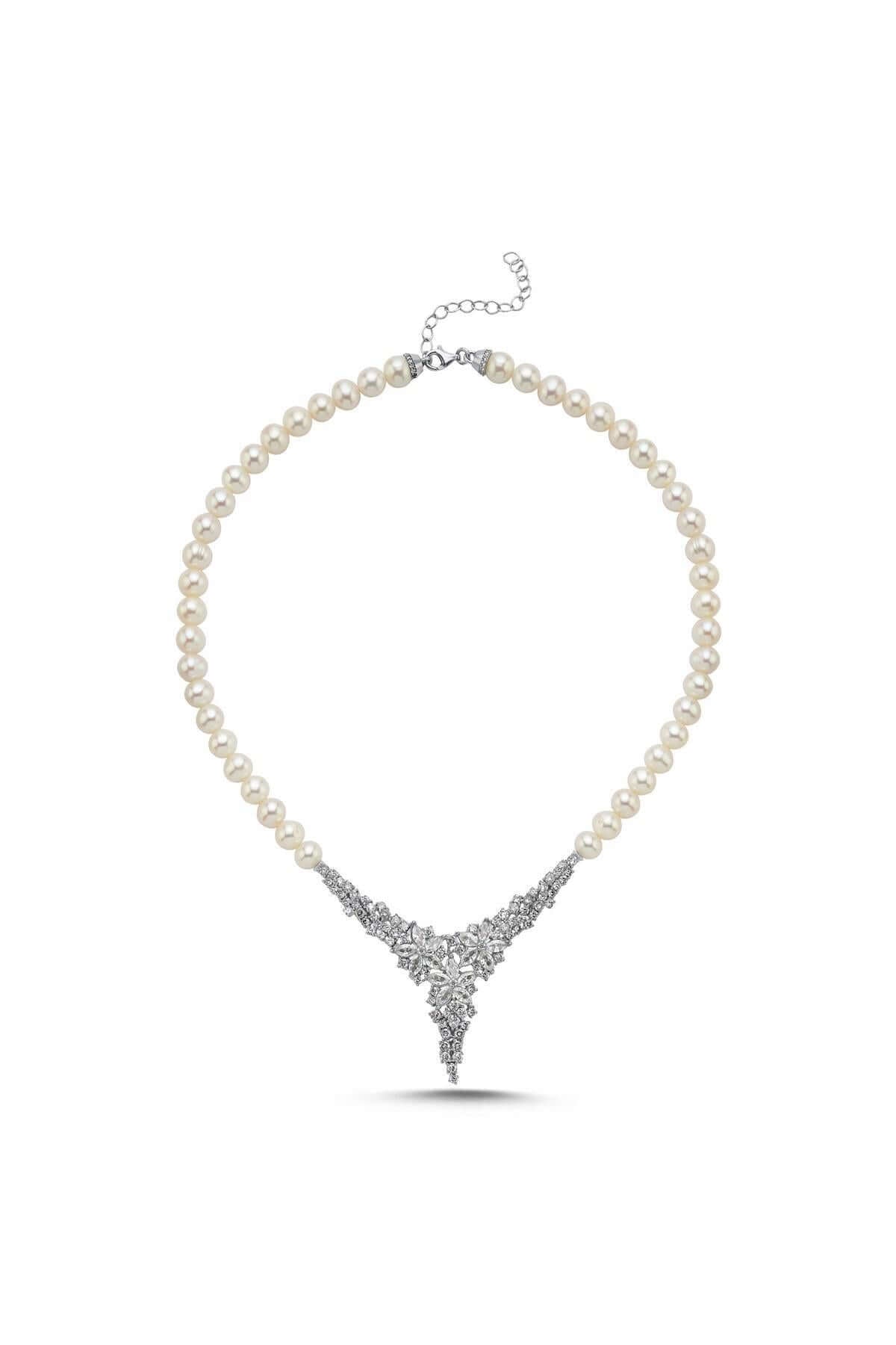 Zirkon Taşlı Doğal İnci Kolye | | Birinci1926