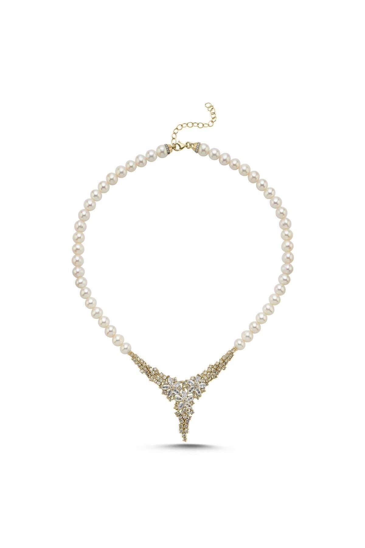 Zirkon Taşlı Doğal İnci Kolye | | Birinci1926