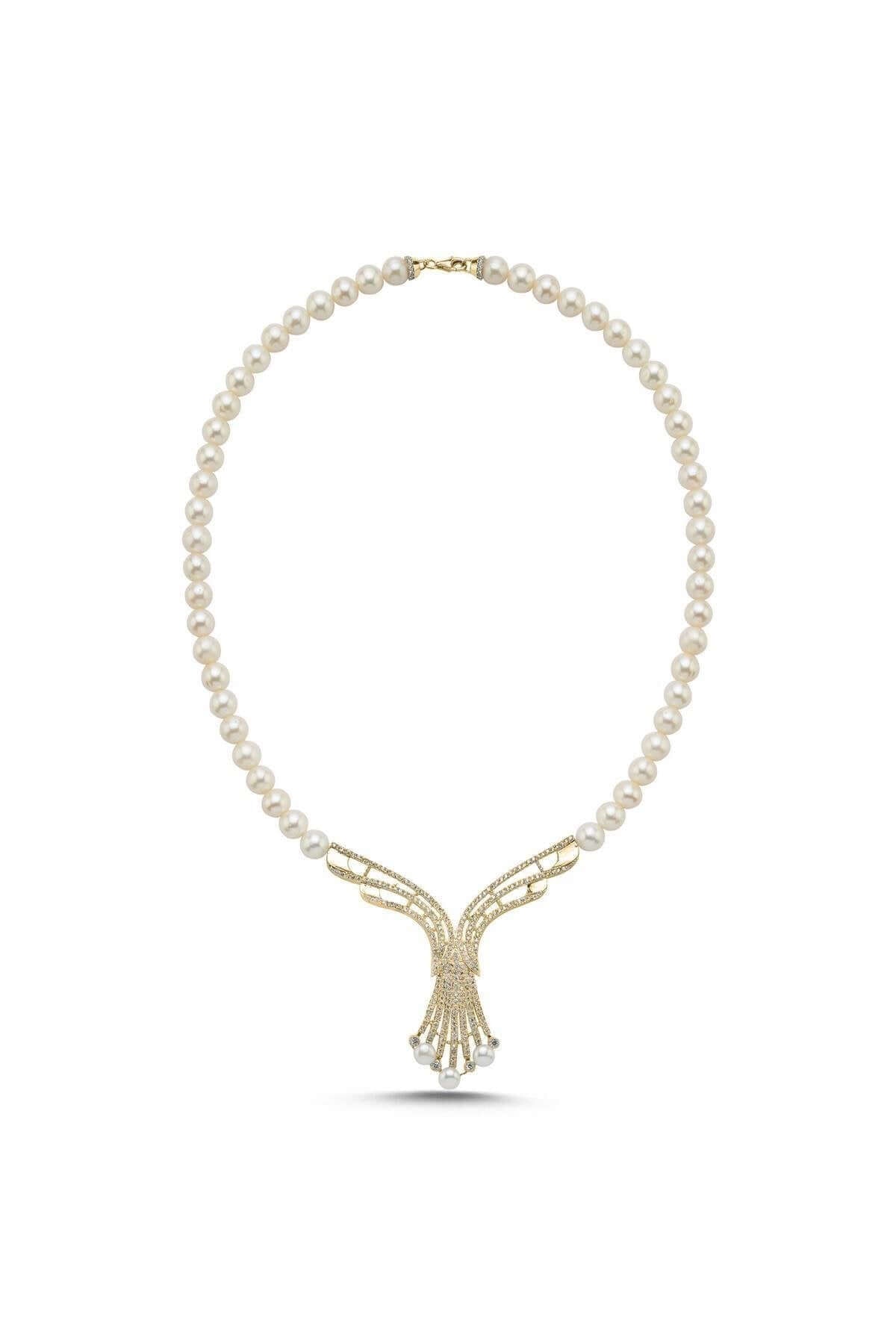 Zirkon Taşlı Doğal İnci Gerdanlık | | Birinci1926