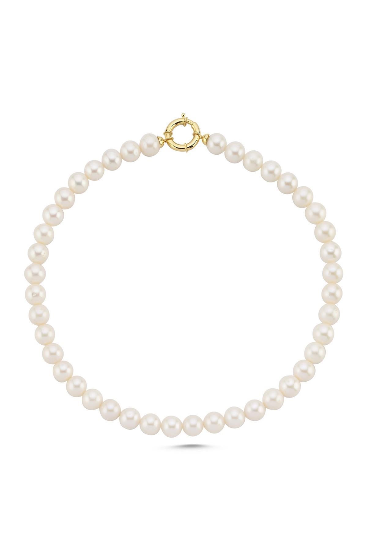 Gemici Kilit Doğal İnci Kolye