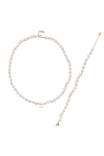 Barok Doğal İnci Kolye Bileklik İkili Set | | Birinci1926