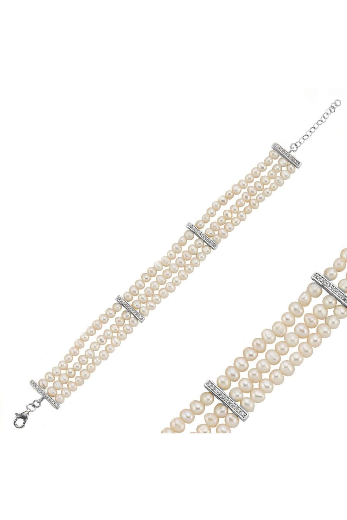 Doğal İnci Zirkon Taşlı Bileklik | | Birinci1926