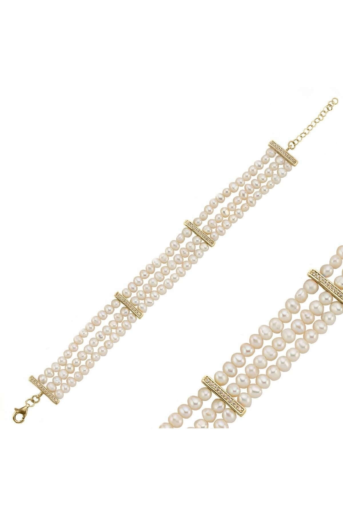 Doğal İnci Zirkon Taşlı Bileklik | | Birinci1926