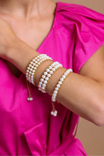 Üç Sıra Doğal İnci Kelepçe Bileklik | | Birinci1926