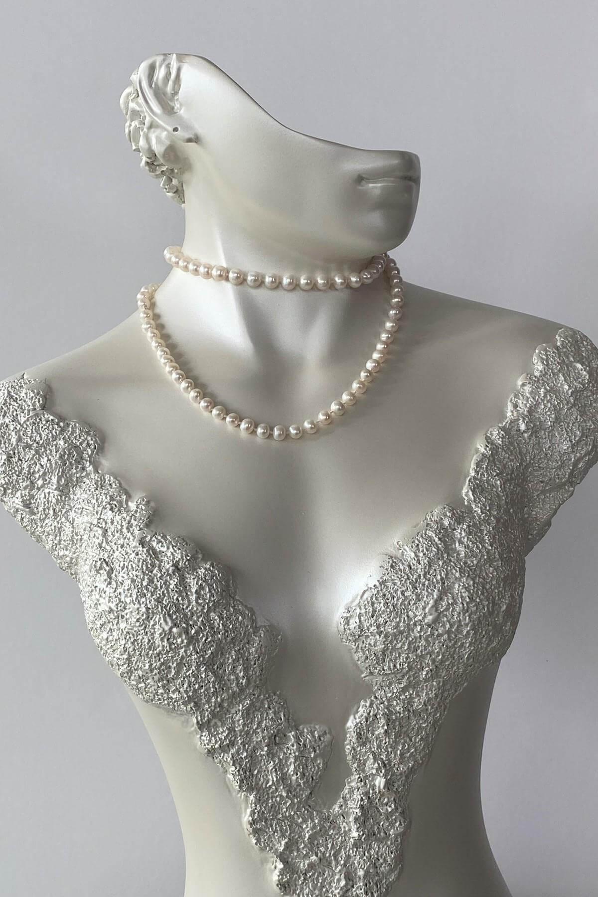 Düğümlü Doğal Tatlı Su İncisi Kolye | | Birinci1926