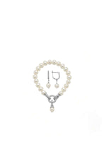 Halka Kilitli Doğal İnci Küpe Bileklik İkili Set | | Birinci1926