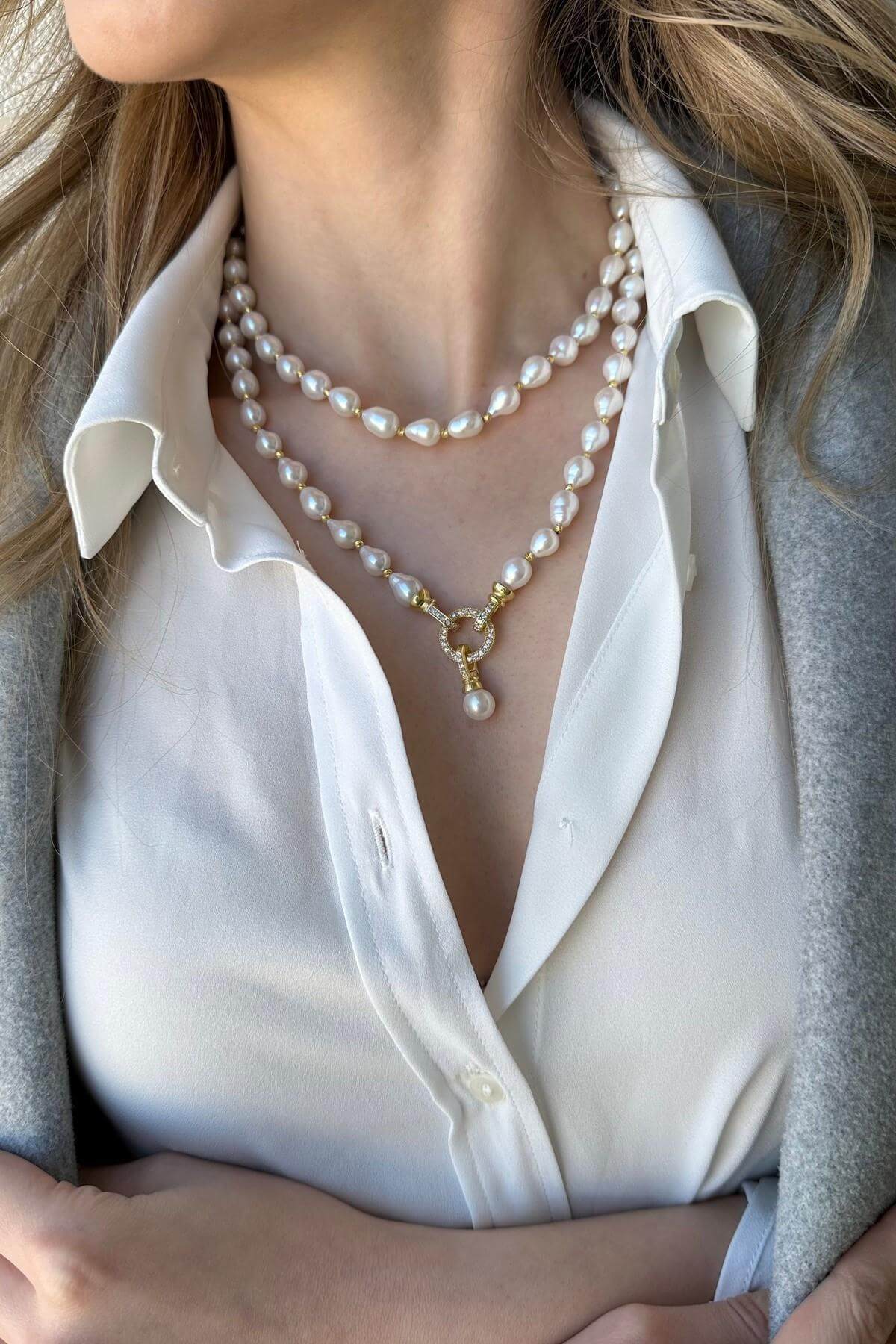 Halka Kilitli Dorikalı Doğal İnci Kolye | | Birinci1926