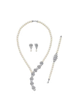 Doğal İnci Küpe Kolye Bileklik Üçlü Set | | Birinci1926