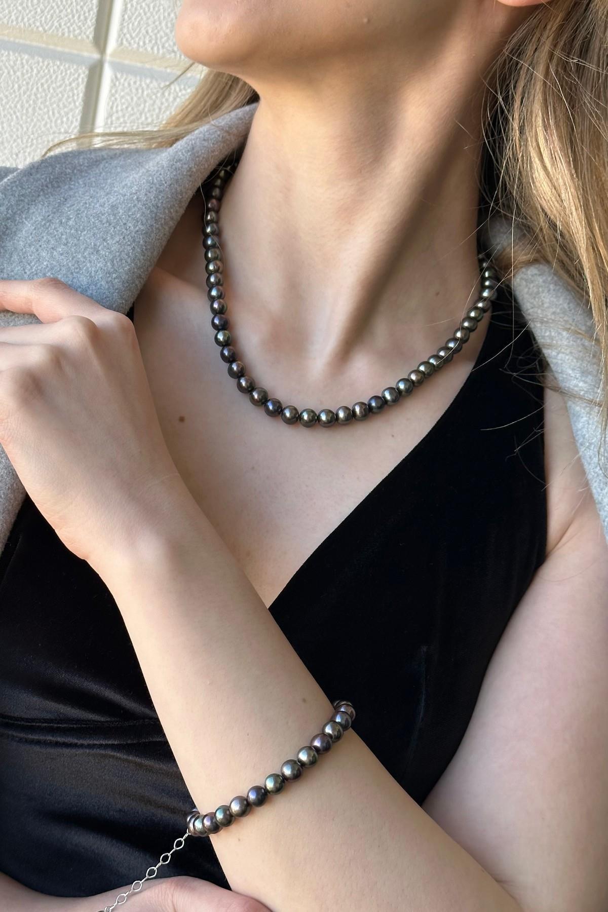 Doğal Kültür İncisi Kolye Bileklik İkili Set