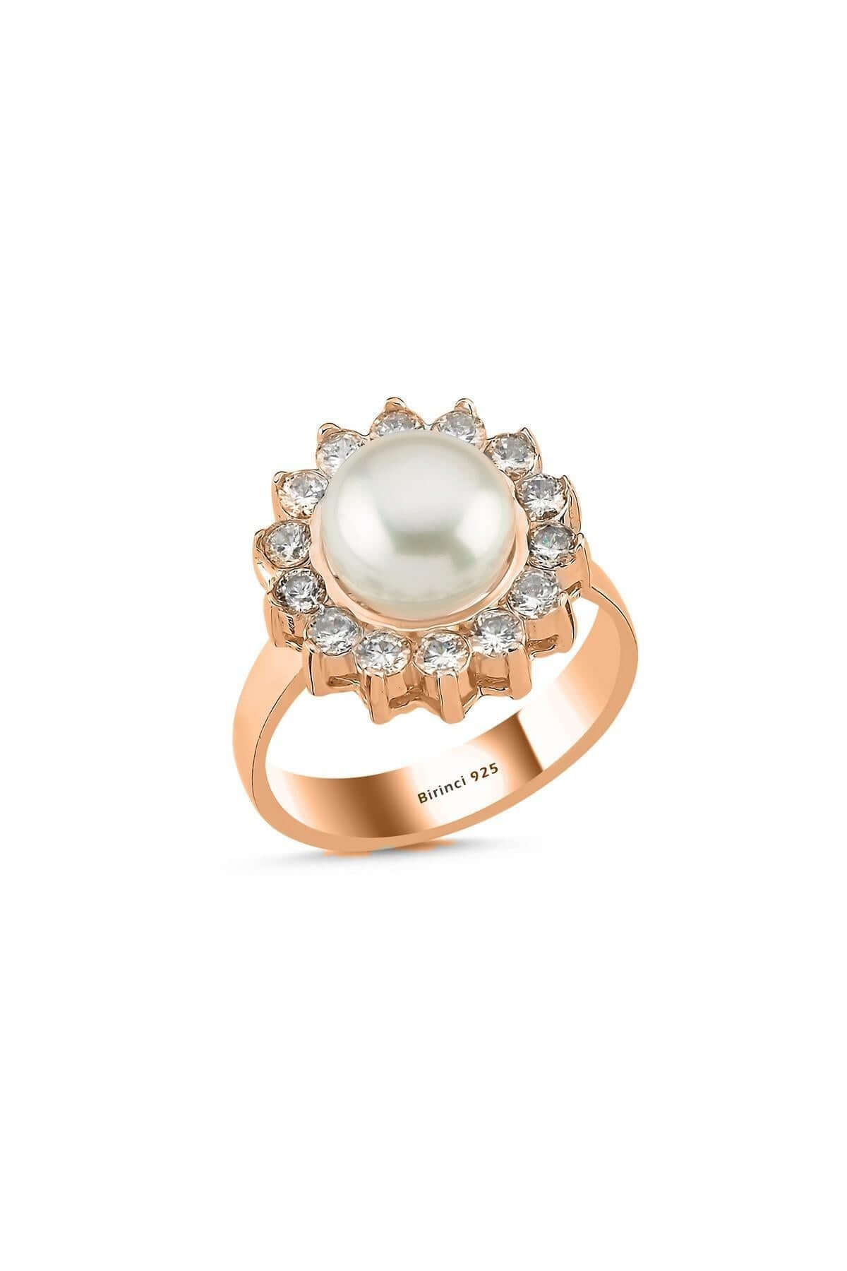 Papatya Taşlı Doğal İnci Yüzük | | Birinci1926