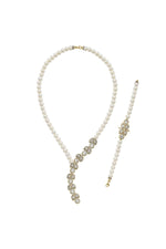 Yaprak Modelli Zirkon Taşlı Doğal İnci Kolye Bileklik İkili Set | | Birinci1926