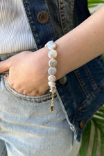 Yassı Doğal İnci Küpe Kolye Bileklik Üçlü Set | | Birinci1926