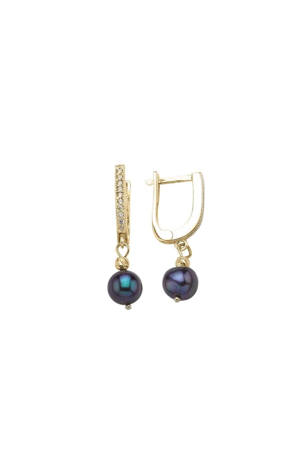 Zirkon Taşlı Doğal İnci Küpe | | Birinci1926