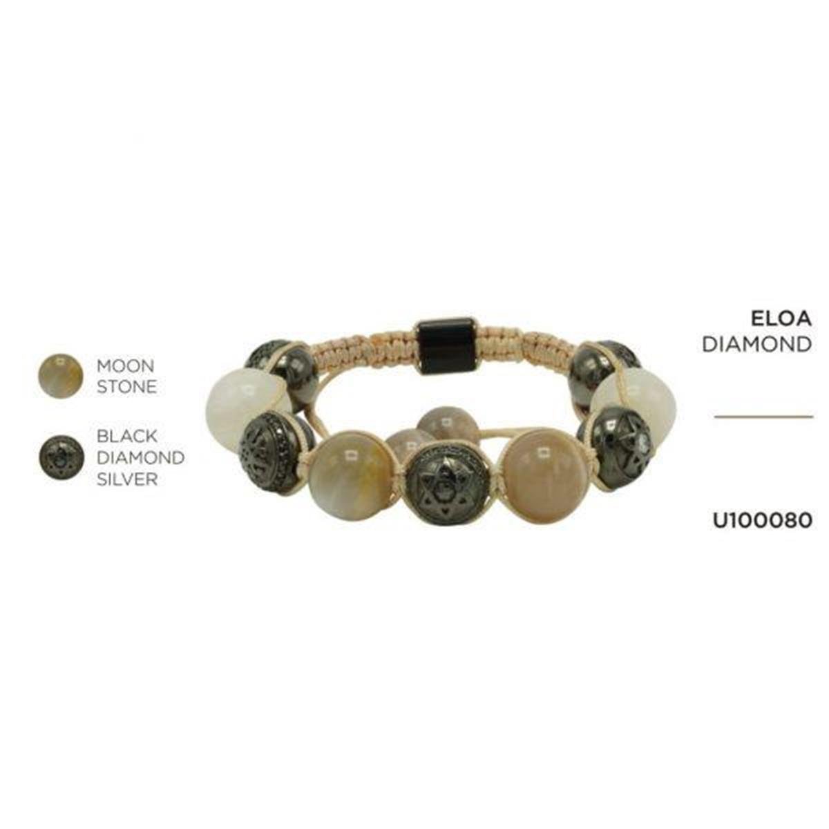 0,49 Ct Pırlantalı Ay Taşlı Erkek Bileklik