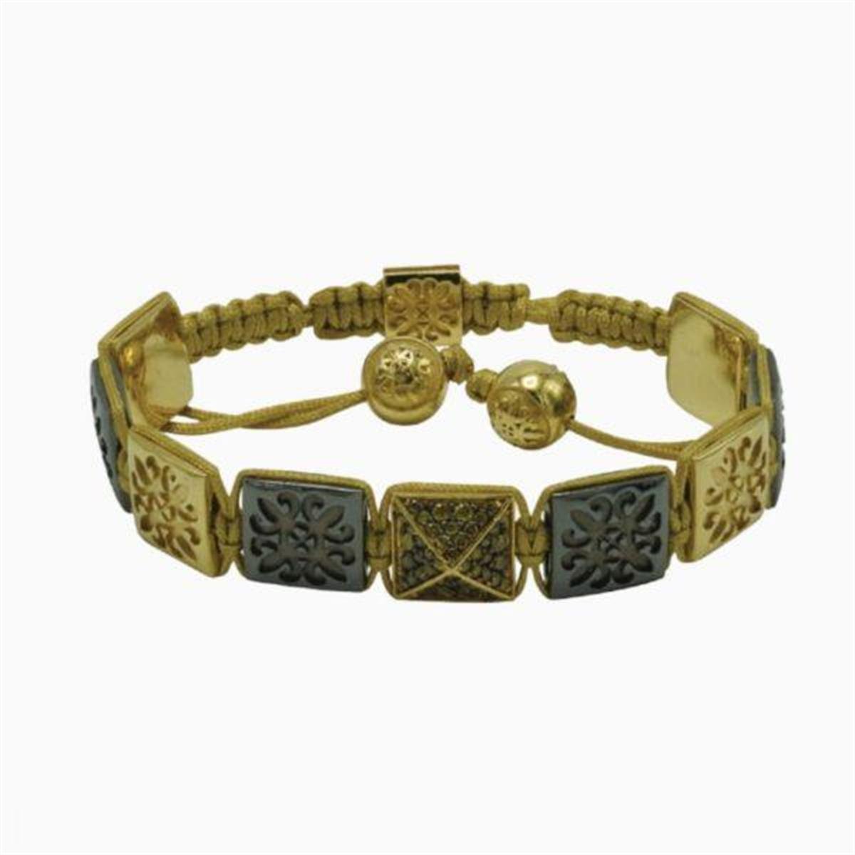 0,22 Ct Pırlantalı Gold Erkek Bileklik