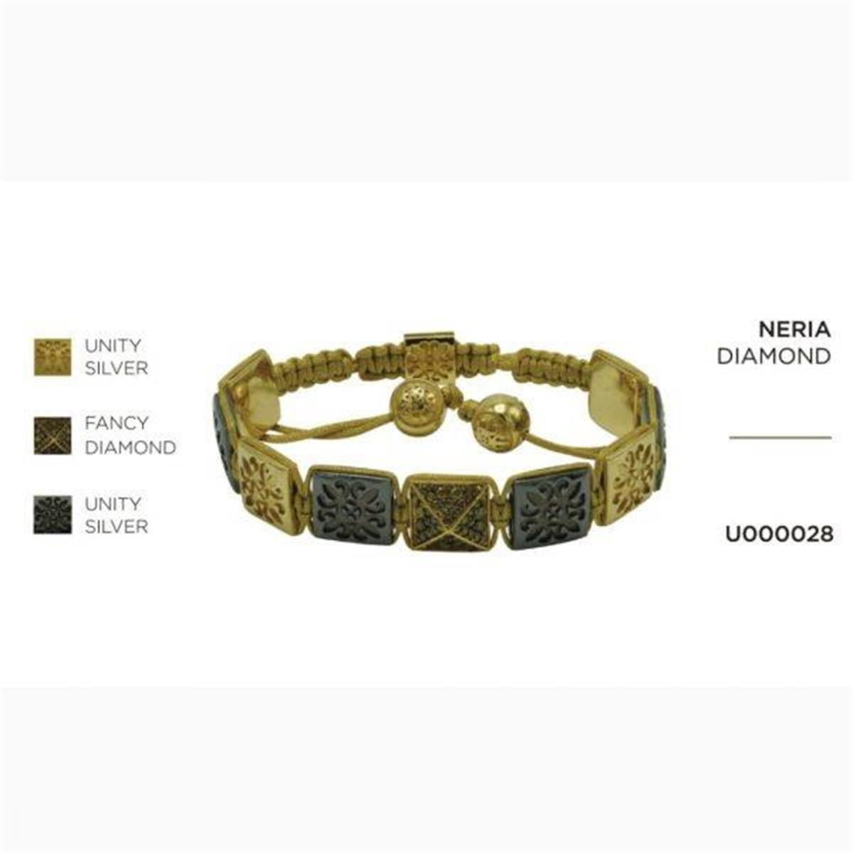 0,22 Ct Pırlantalı Gold Erkek Bileklik