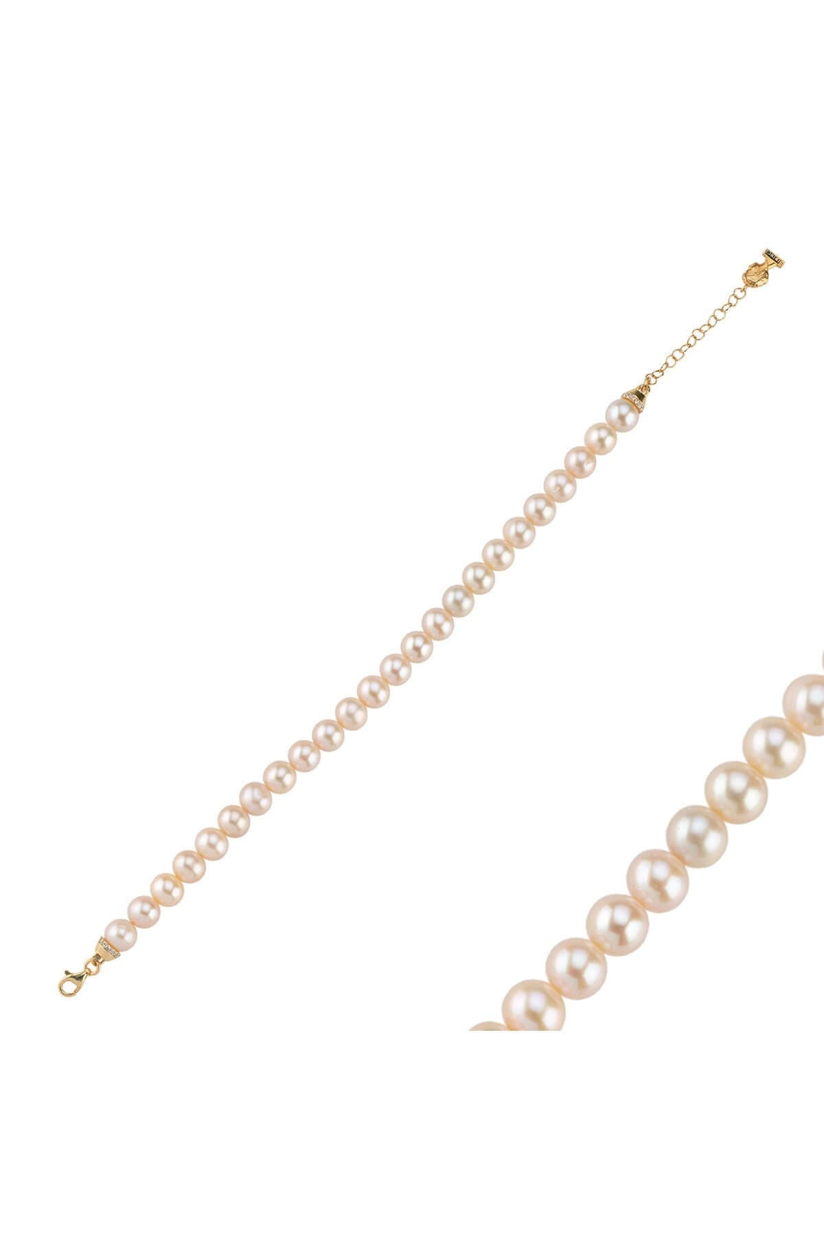 Pudra Pembe Doğal İnci Bileklik