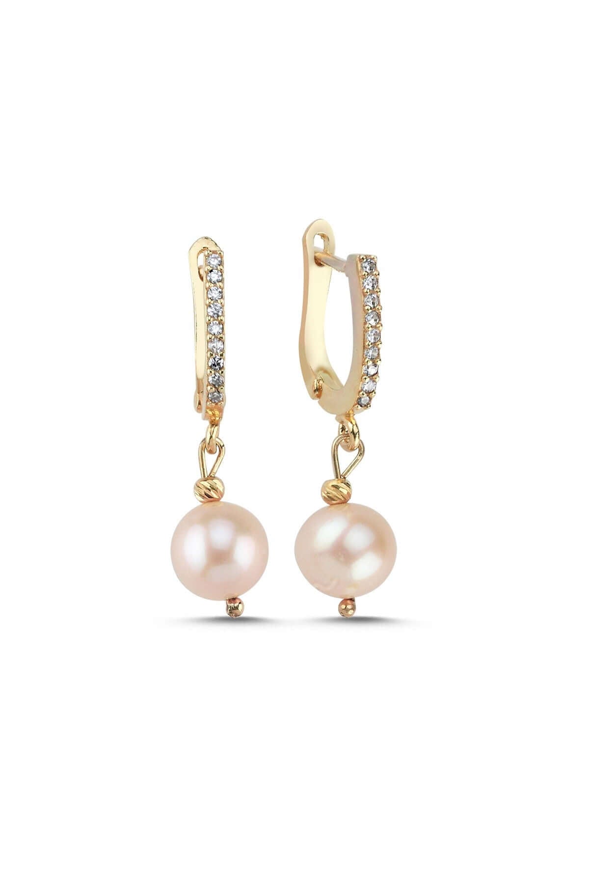 Pudra Pembe Doğal İnci Küpe | İnci Küpe | Birinci1926