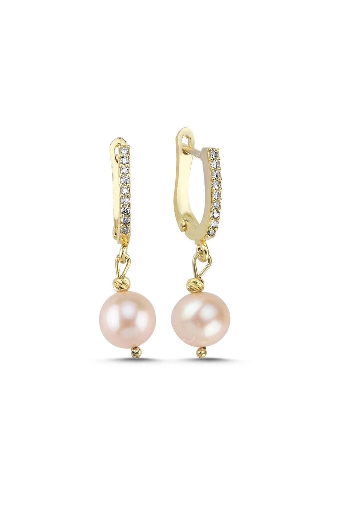 Pudra Pembe Doğal İnci Küpe | İnci Küpe | Birinci1926