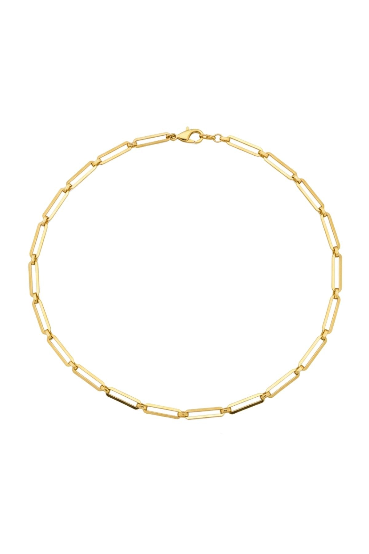 Dikdörtgen Halkalı Kolye