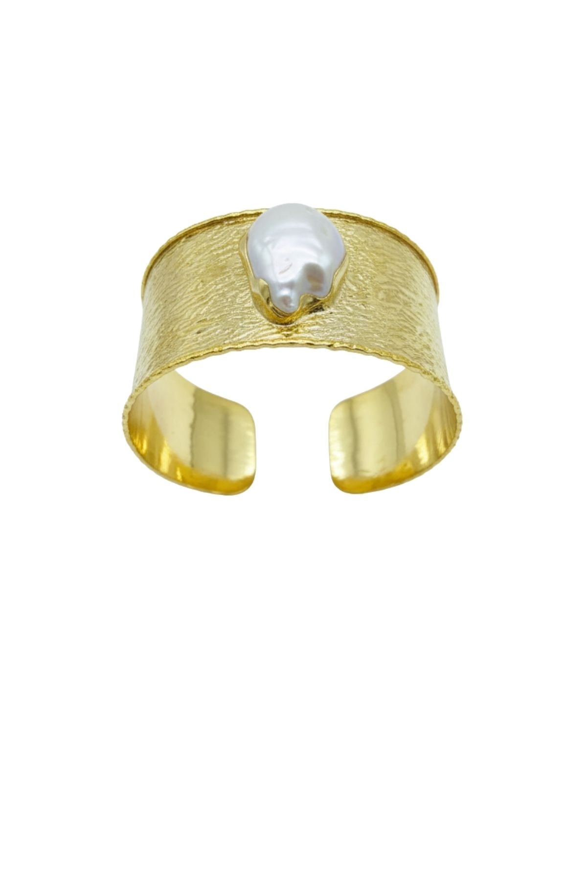 Dokulu Altın İnci Bilezik